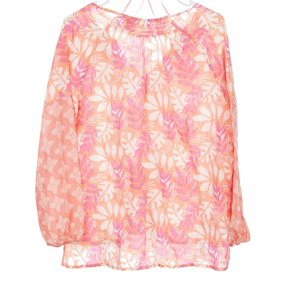 Sigrid Olsen 100% Linen Floral Blouse Small - image 5